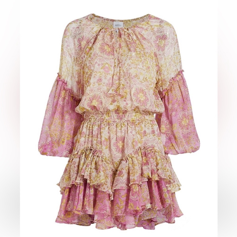 Misa Los Angeles - Viviana Floral Ruffle Minidress - Picture 3 of 5